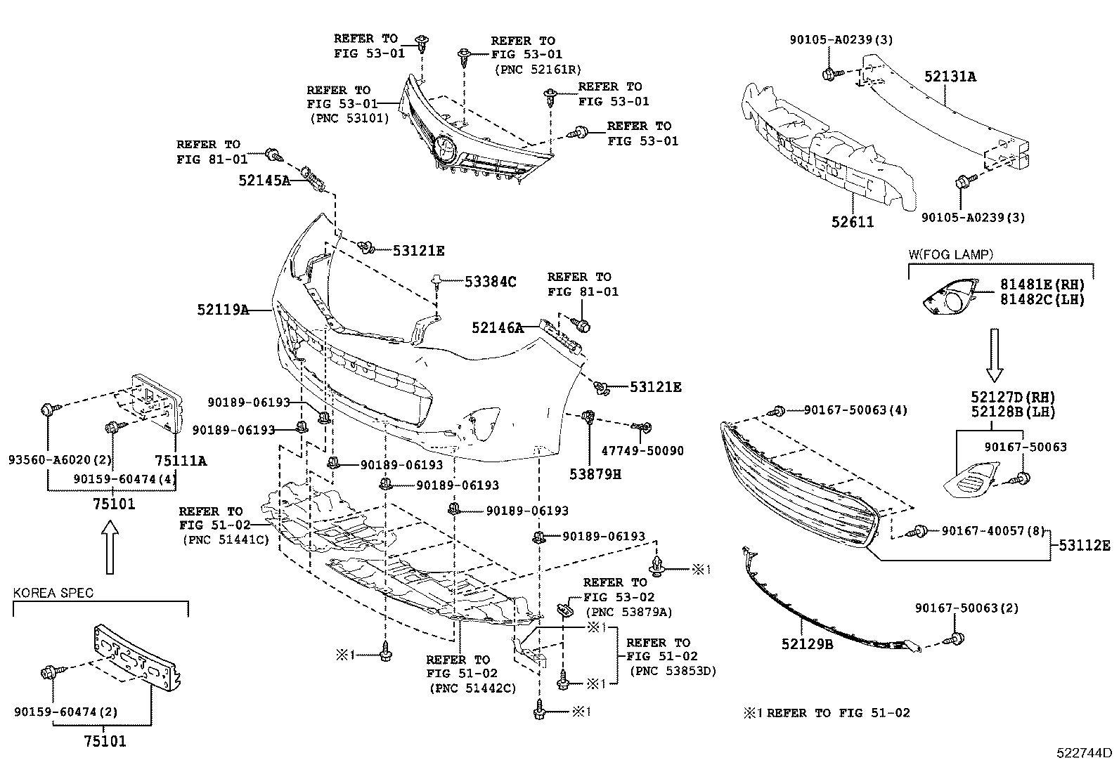  AVALON |  FRONT BUMPER BUMPER STAY