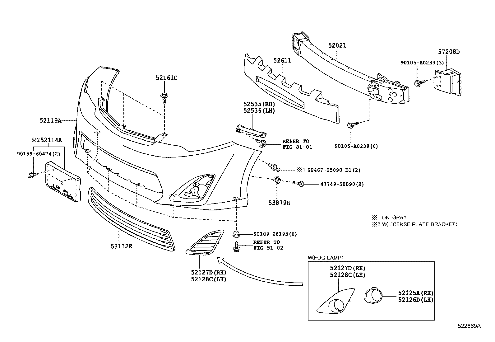  CAMRY |  FRONT BUMPER BUMPER STAY