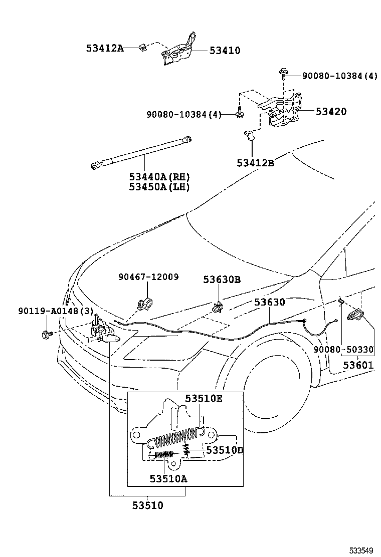  CAMRY |  HOOD LOCK HINGE