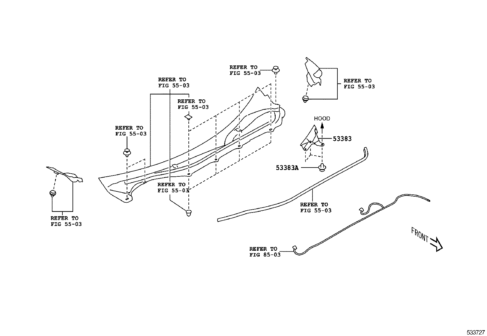  SCION FR S |  HOOD FRONT FENDER