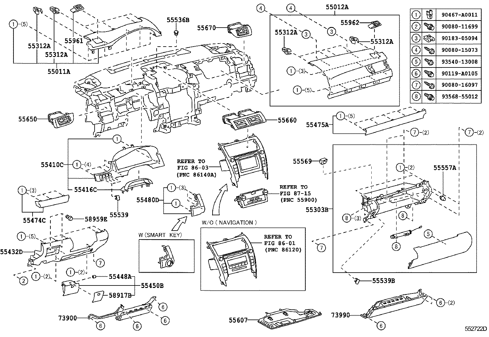  CAMRY |  INSTRUMENT PANEL GLOVE COMPARTMENT