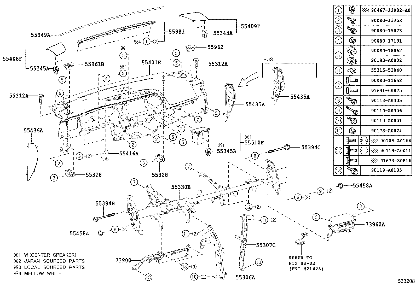  HIGHLANDER NAP |  INSTRUMENT PANEL GLOVE COMPARTMENT