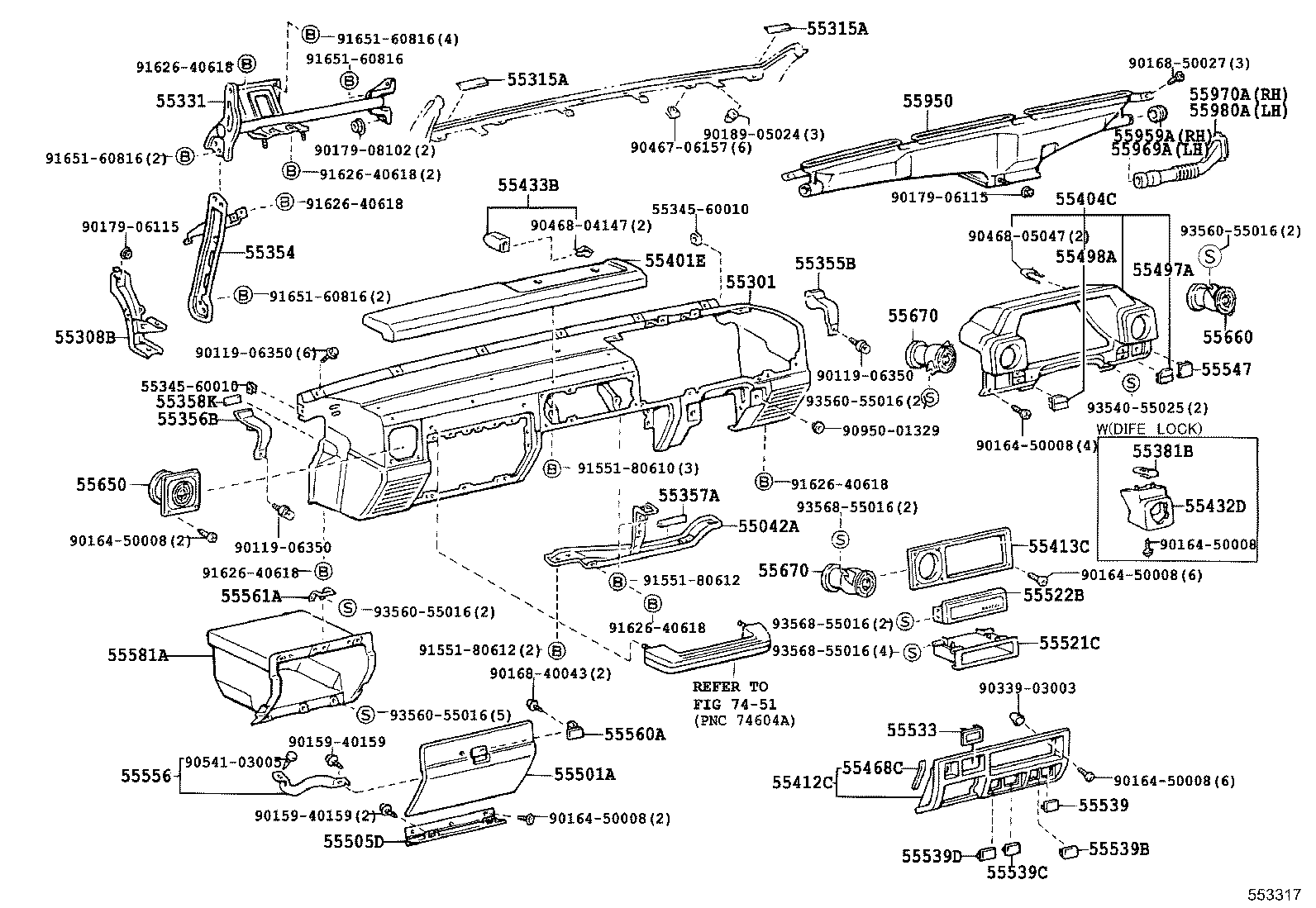  LAND CRUISER 70 |  INSTRUMENT PANEL GLOVE COMPARTMENT