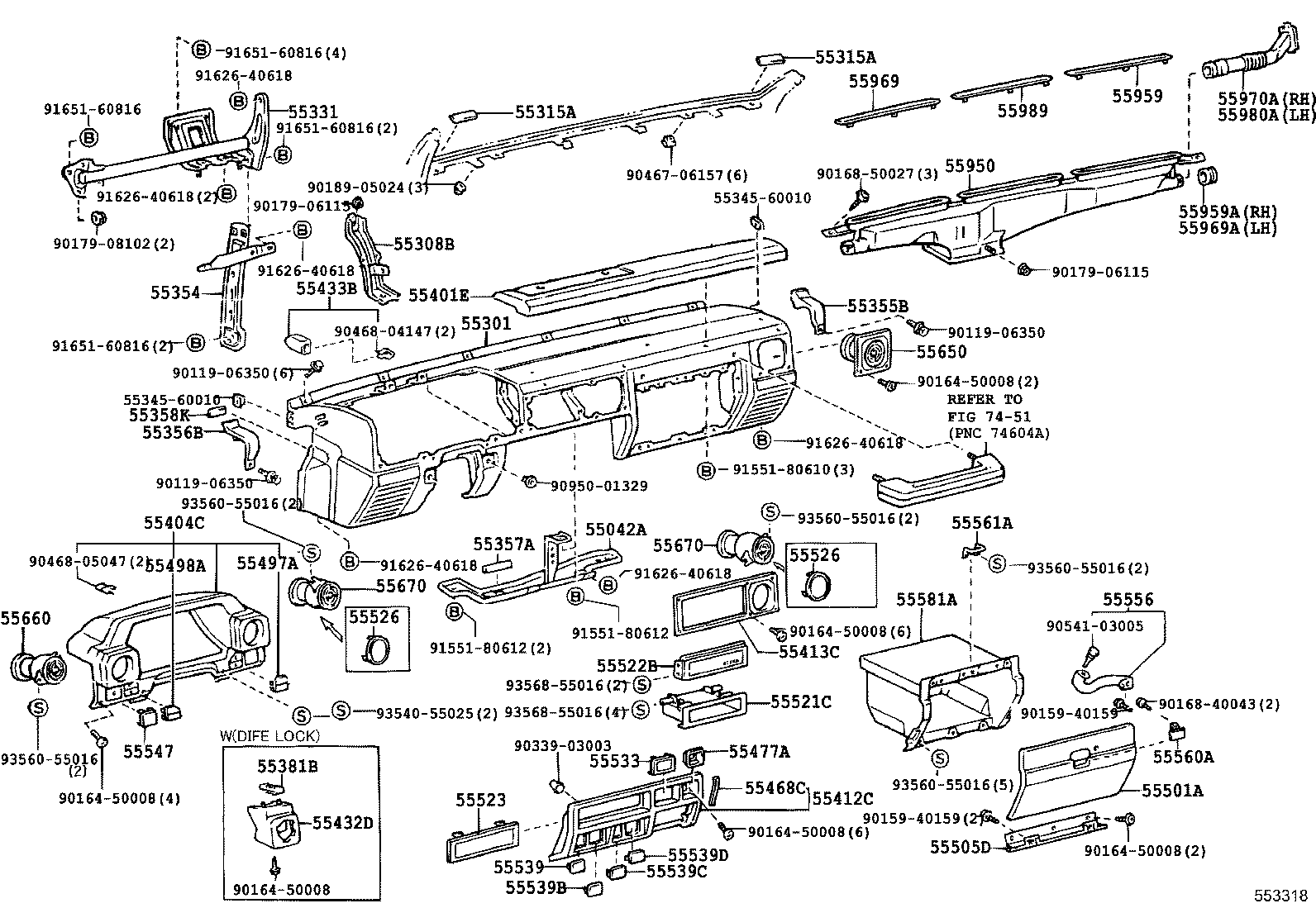  LAND CRUISER 70 |  INSTRUMENT PANEL GLOVE COMPARTMENT
