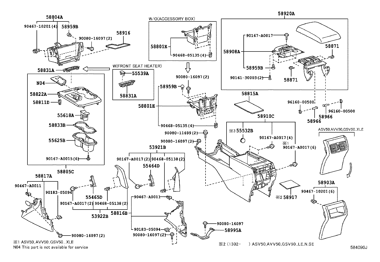  CAMRY HYBRID |  CONSOLE BOX BRACKET