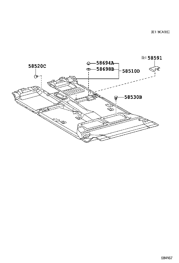  HILUX |  FLOOR MAT SILENCER PAD
