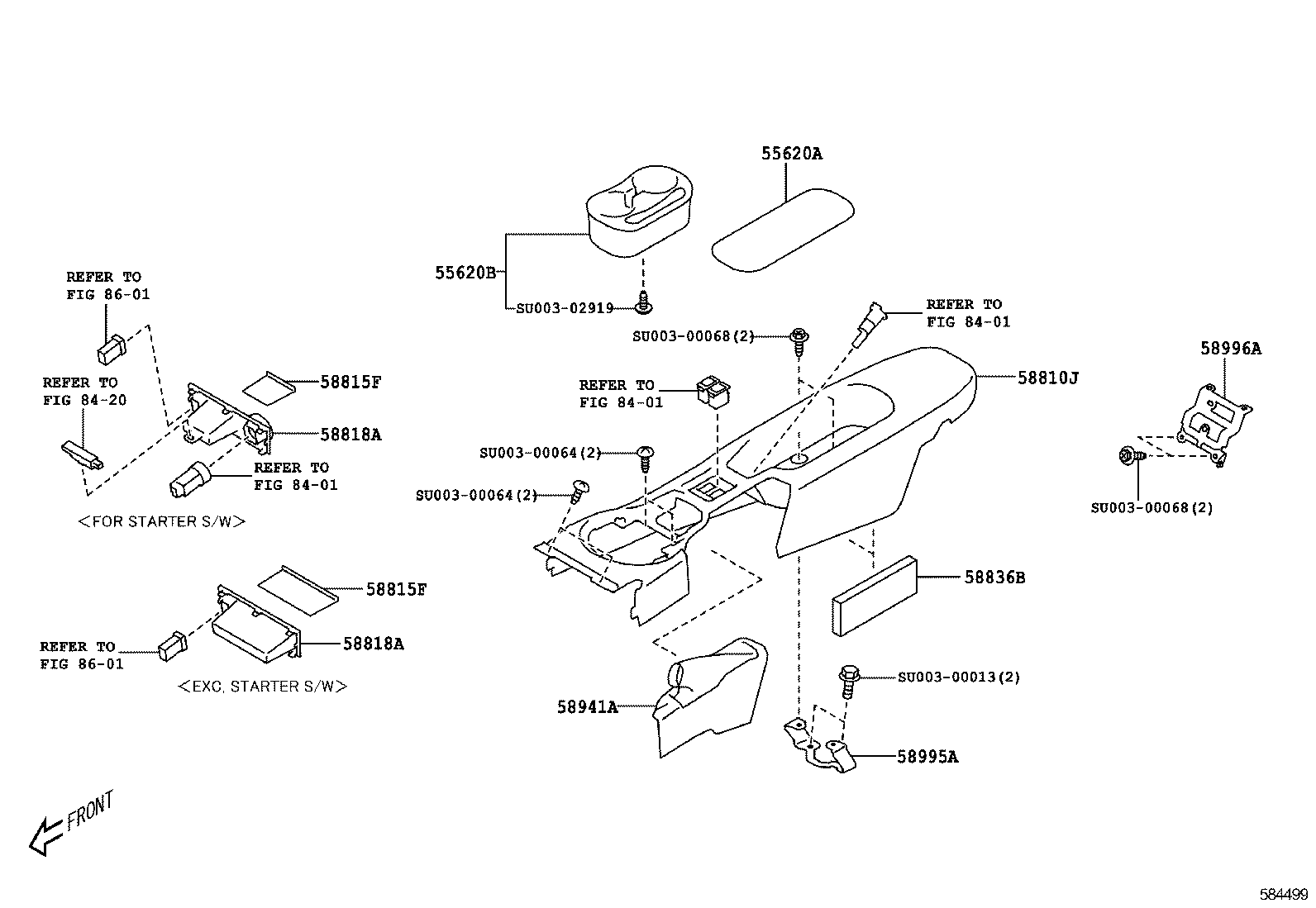  SCION FR S |  CONSOLE BOX BRACKET