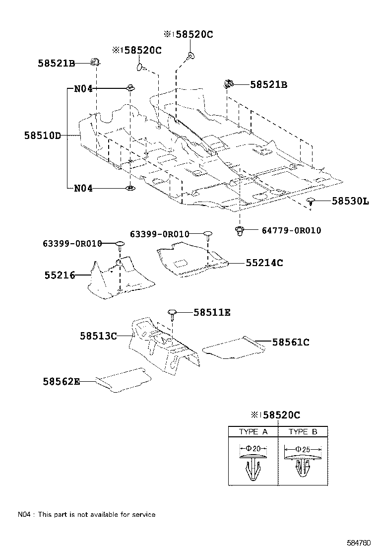  RAV4 NAP |  FLOOR MAT SILENCER PAD