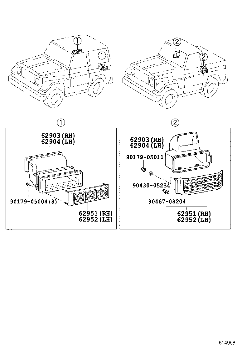  LAND CRUISER 70 |  REAR VENTILATOR ROOF VENTILATOR