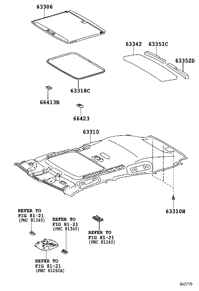  CT200H |  ROOF HEADLINING SILENCER PAD