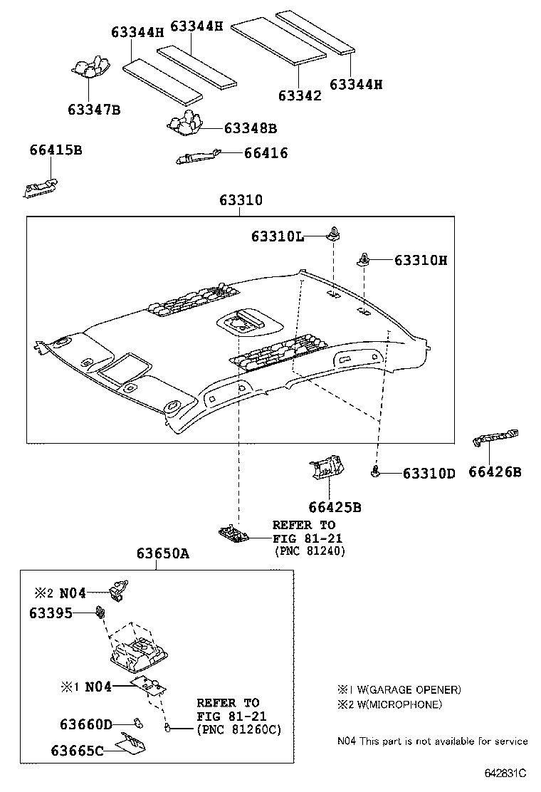  CAMRY |  ROOF HEADLINING SILENCER PAD