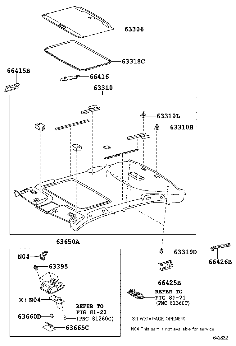  CAMRY |  ROOF HEADLINING SILENCER PAD
