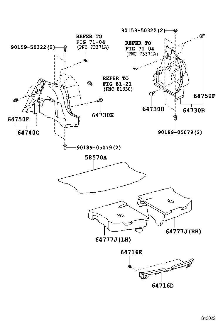  PRIUS C |  DECK BOARD DECK TRIM COVER