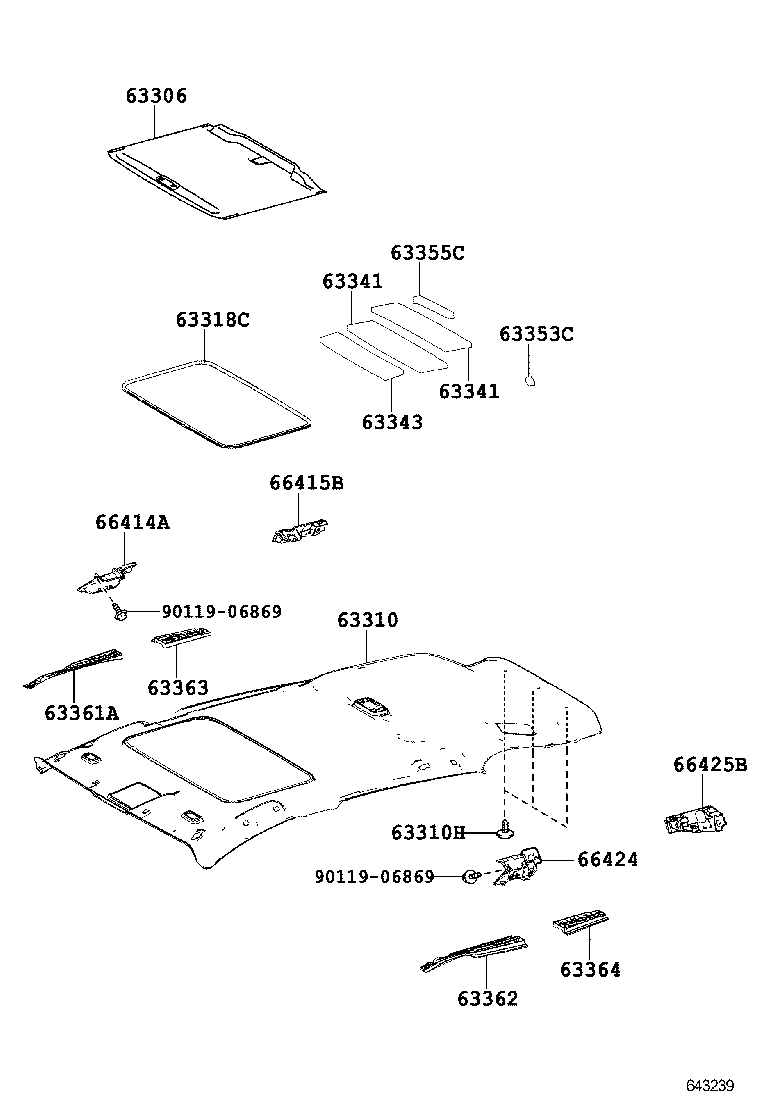  RAV4 JPP |  ROOF HEADLINING SILENCER PAD