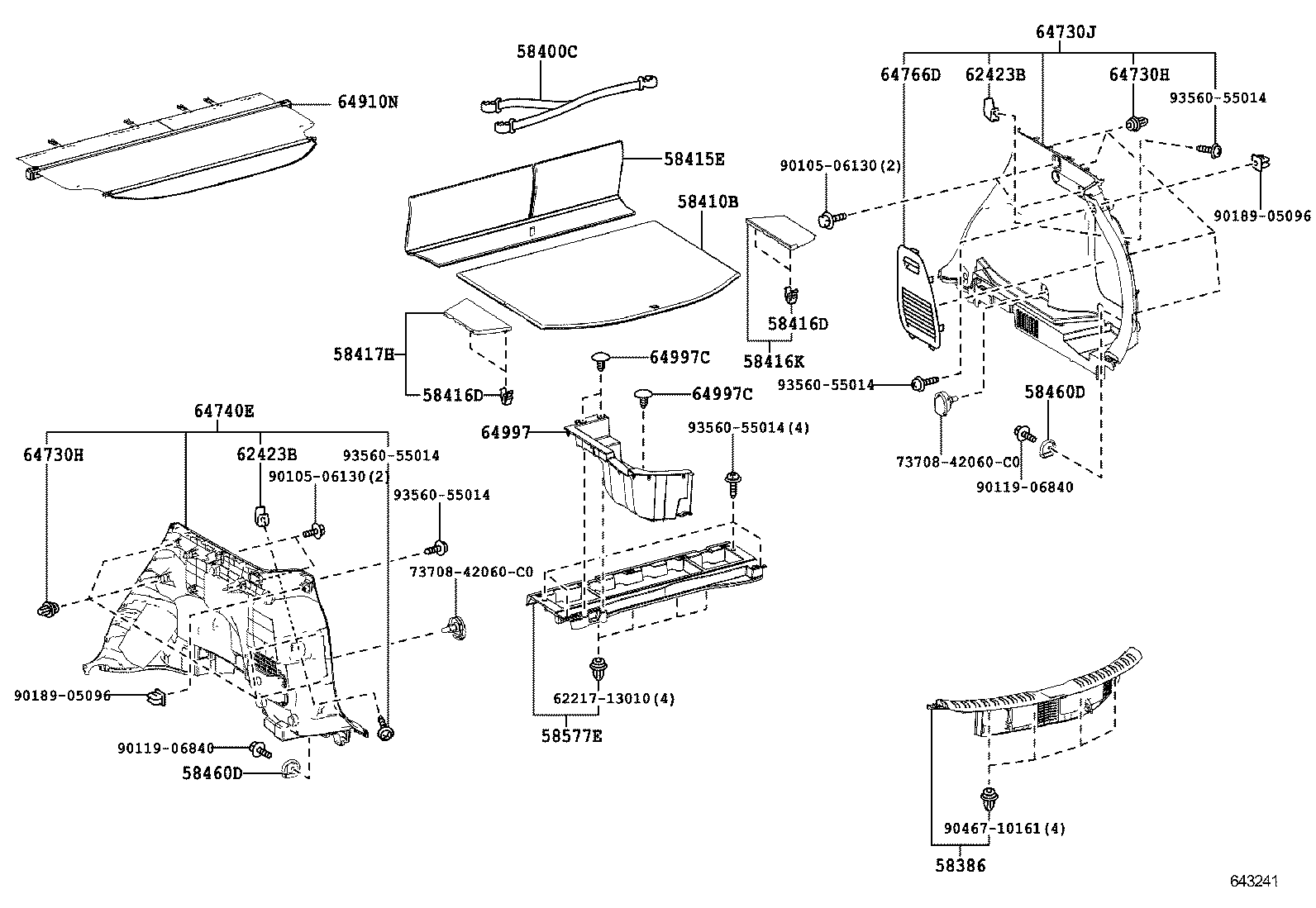  RAV4 JPP |  DECK BOARD DECK TRIM COVER