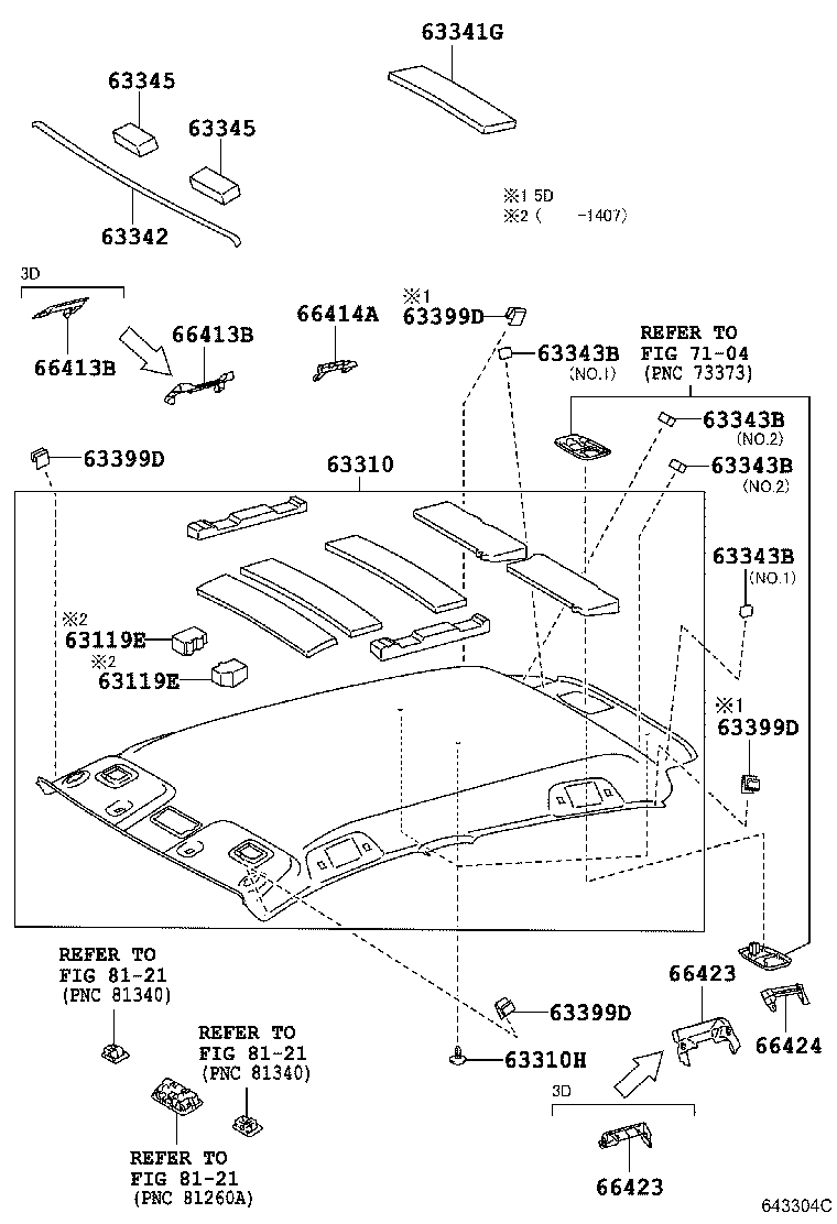  YARIS FRP |  ROOF HEADLINING SILENCER PAD