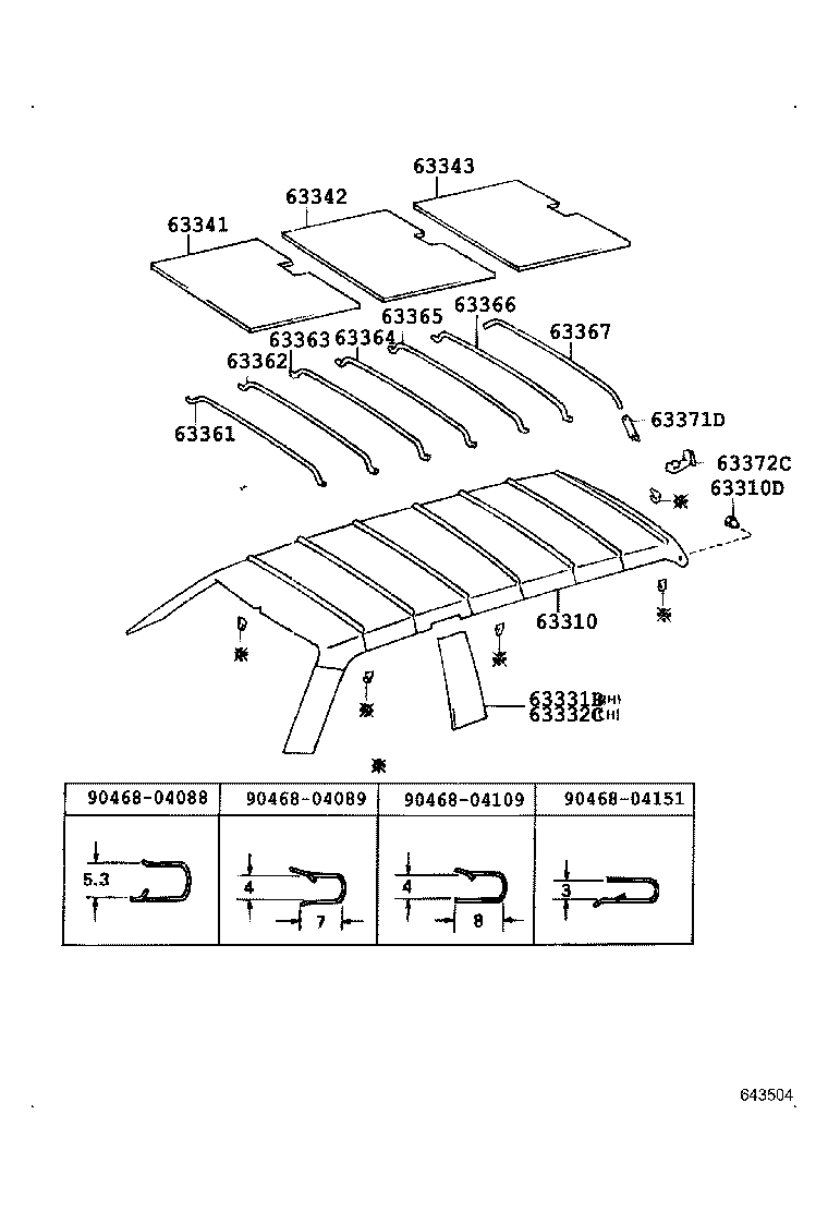  LAND CRUISER 70 |  ROOF HEADLINING SILENCER PAD