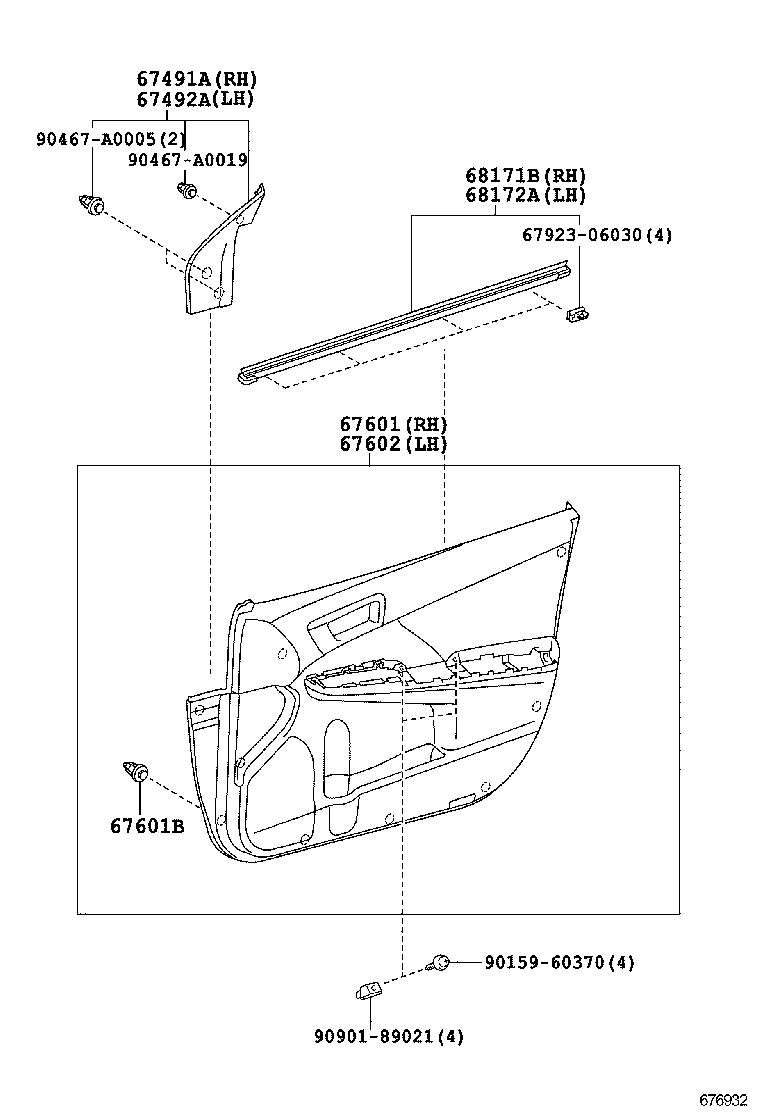  CAMRY |  FRONT DOOR PANEL GLASS
