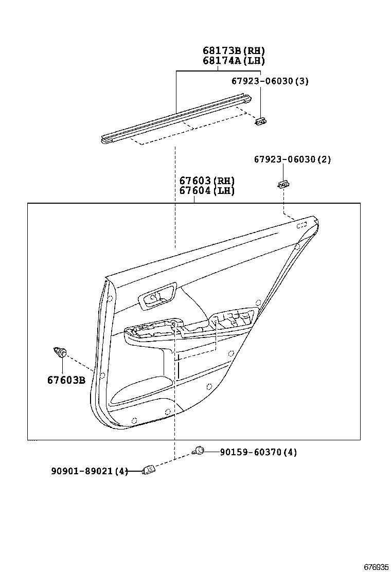  CAMRY |  REAR DOOR PANEL GLASS
