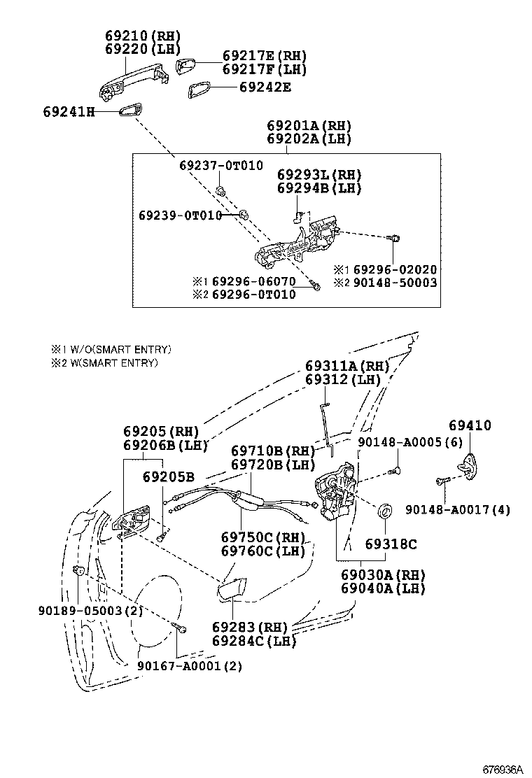  CAMRY |  FRONT DOOR LOCK HANDLE