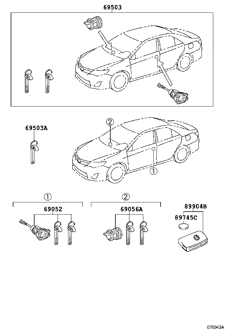  CAMRY |  LOCK CYLINDER SET