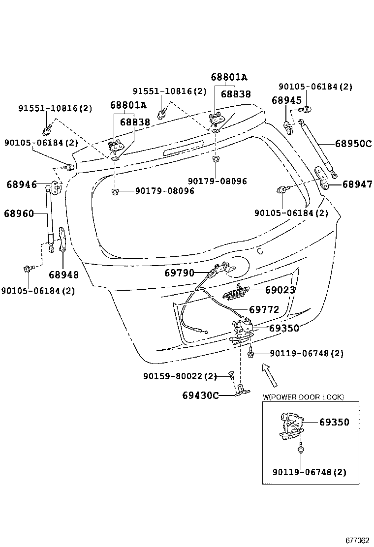  YARIS JPP |  BACK DOOR LOCK HANDLE