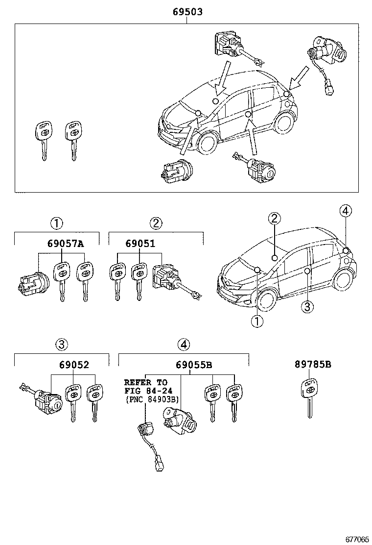  YARIS JPP |  LOCK CYLINDER SET