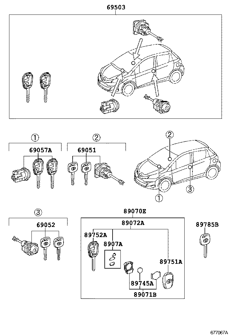  YARIS JPP |  LOCK CYLINDER SET