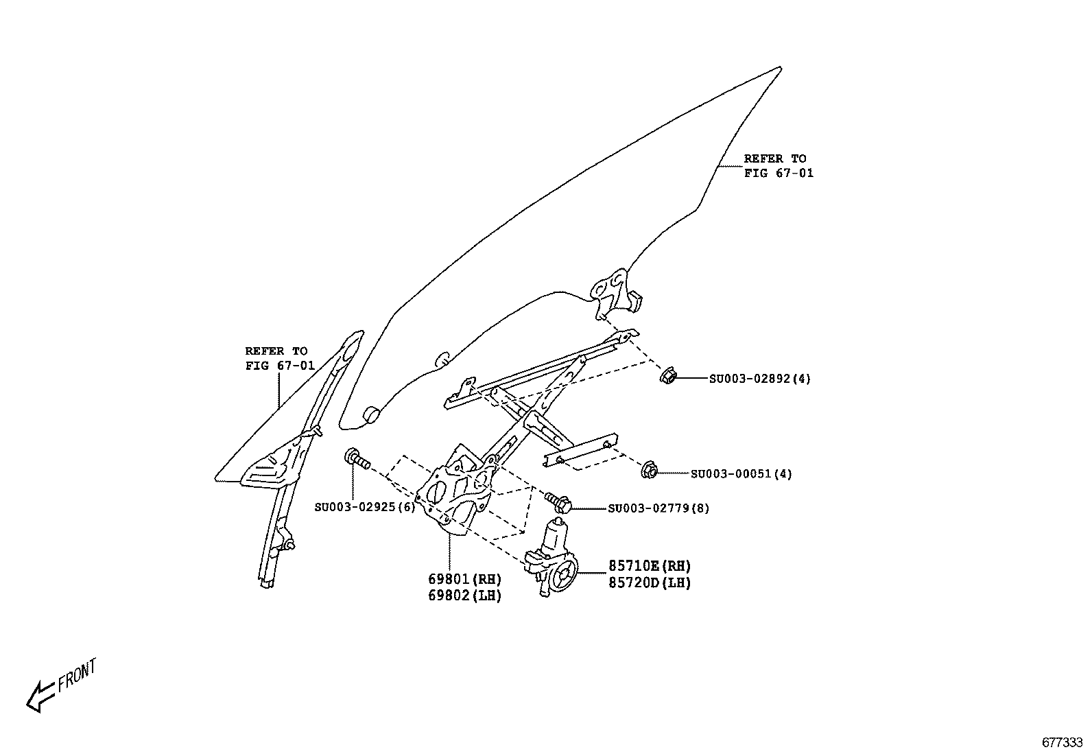  SCION FR S |  FRONT DOOR WINDOW REGULATOR HINGE