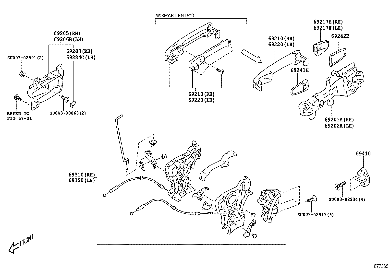  SCION FR S |  FRONT DOOR LOCK HANDLE