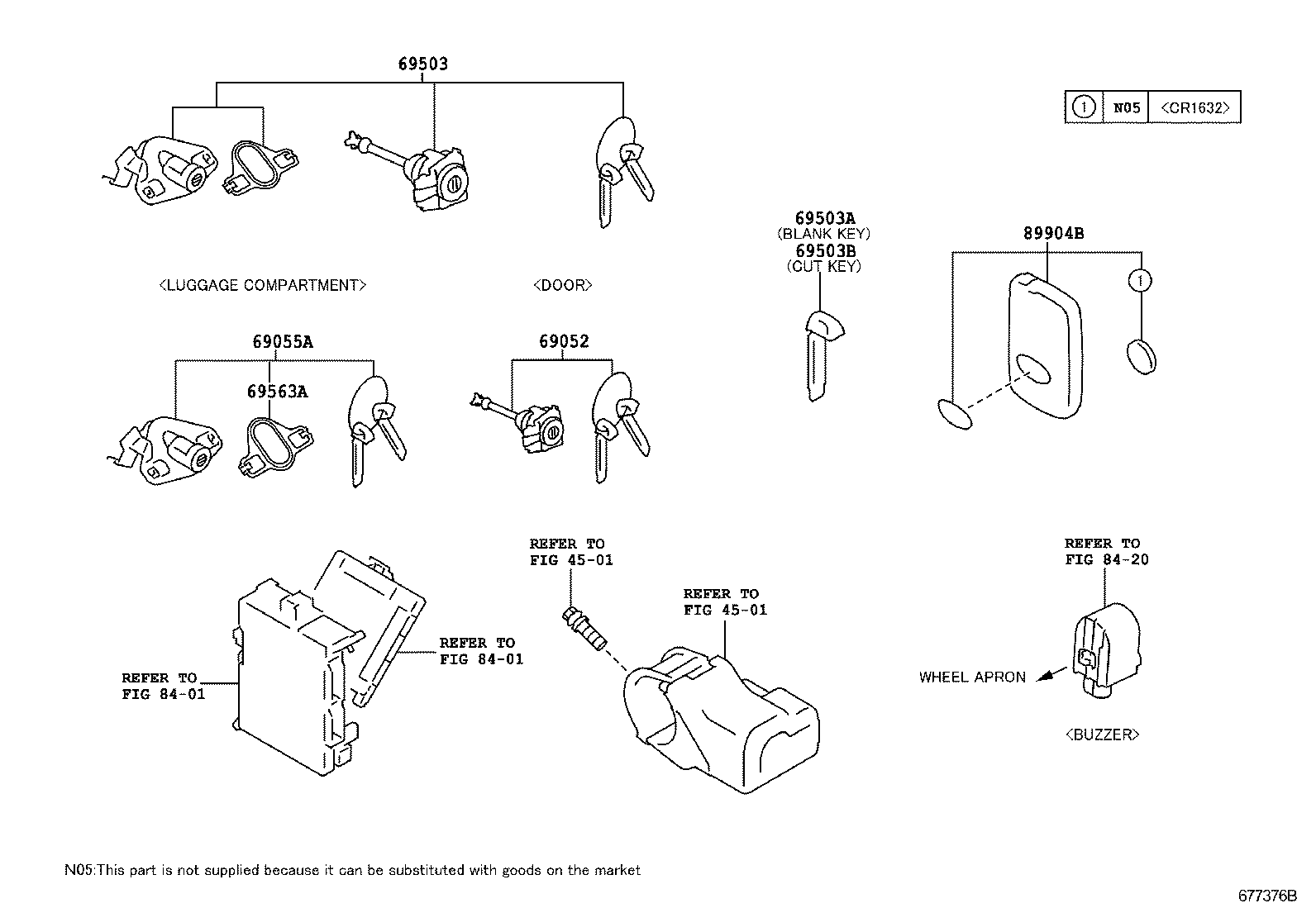  SCION FR S |  LOCK CYLINDER SET