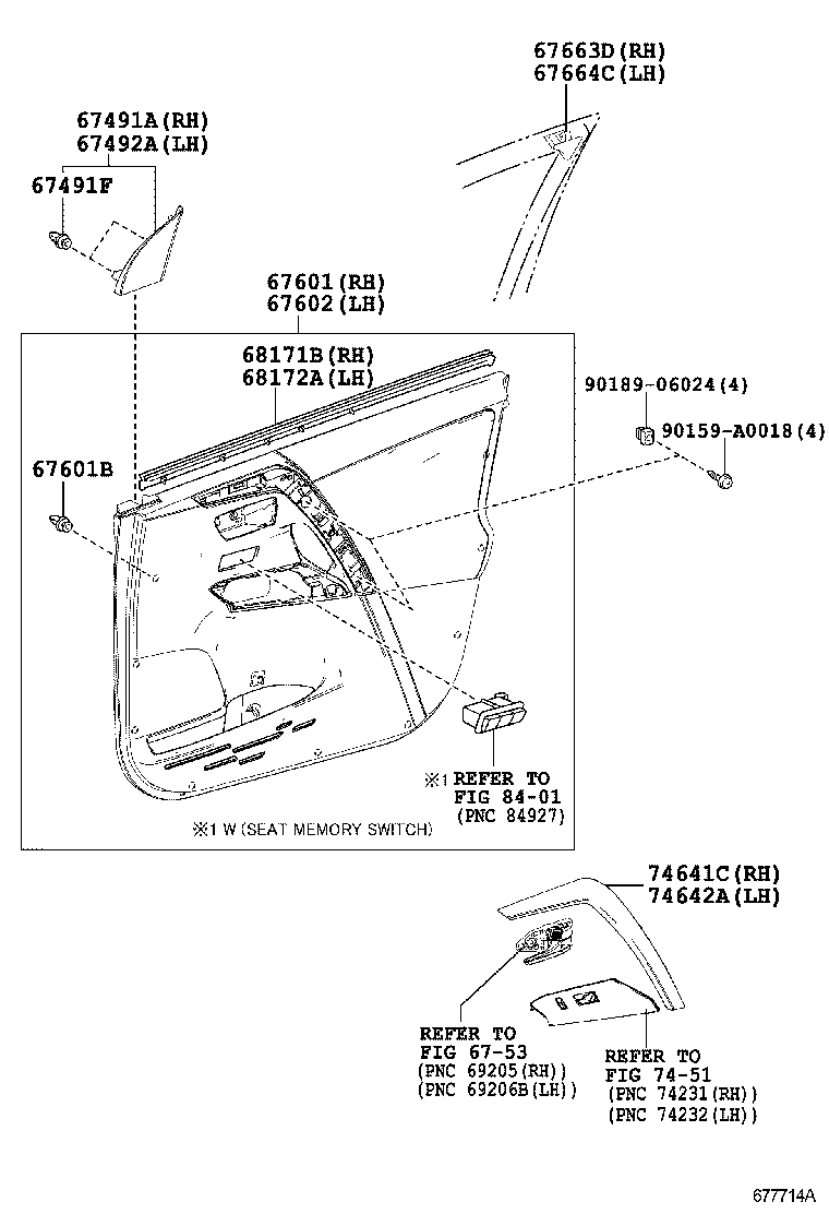  RAV4 NAP |  FRONT DOOR PANEL GLASS