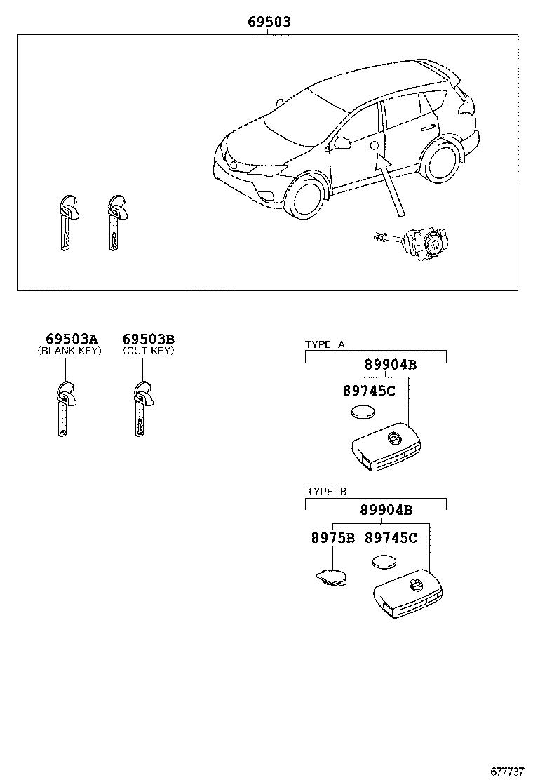  RAV4 JPP |  LOCK CYLINDER SET