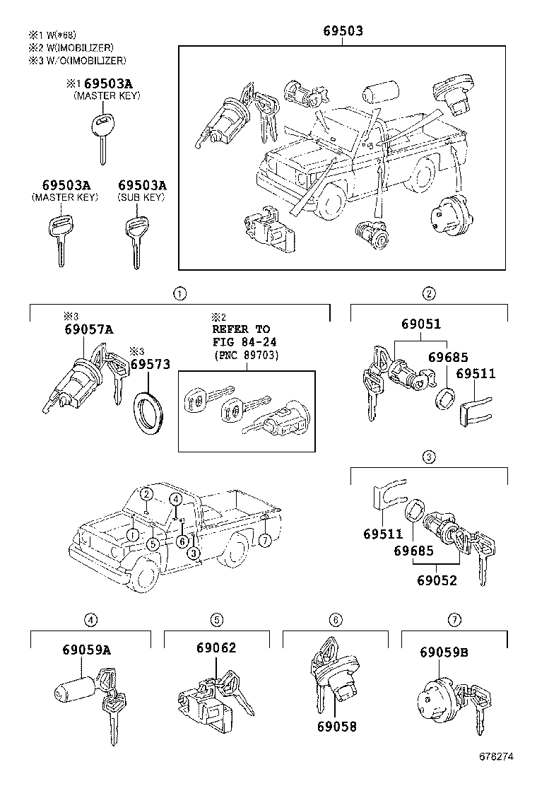  LAND CRUISER 70 |  LOCK CYLINDER SET