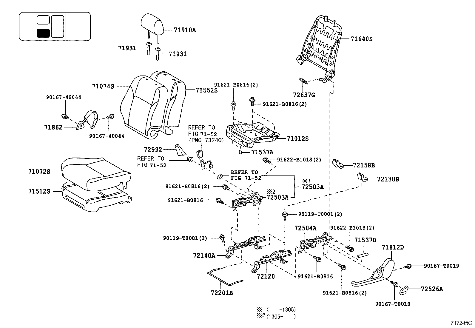  HILUX |  SEAT SEAT TRACK