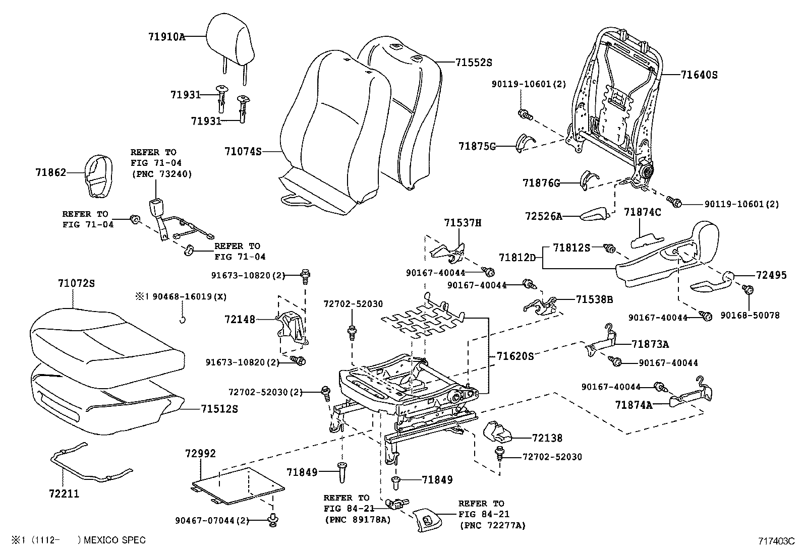  YARIS JPP |  FRONT SEAT SEAT TRACK