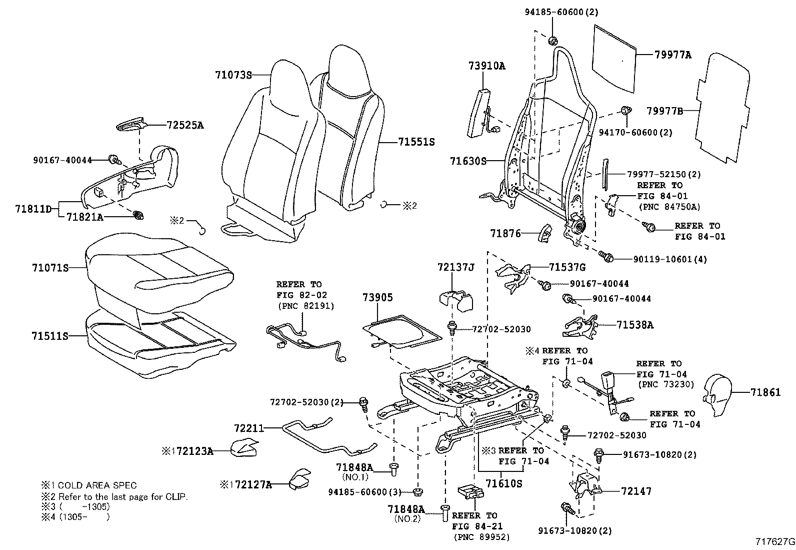  PRIUS C |  FRONT SEAT SEAT TRACK