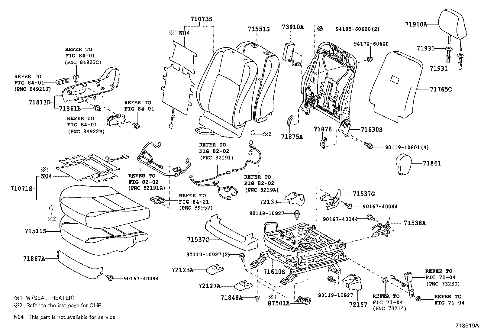  CT200H |  FRONT SEAT SEAT TRACK