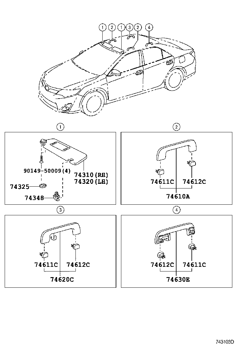  CAMRY HYBRID |  ARMREST VISOR