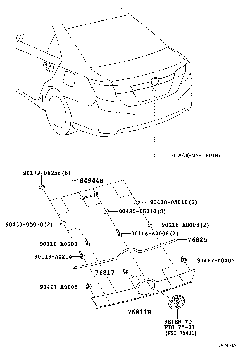  CAMRY |  REAR MOULDING