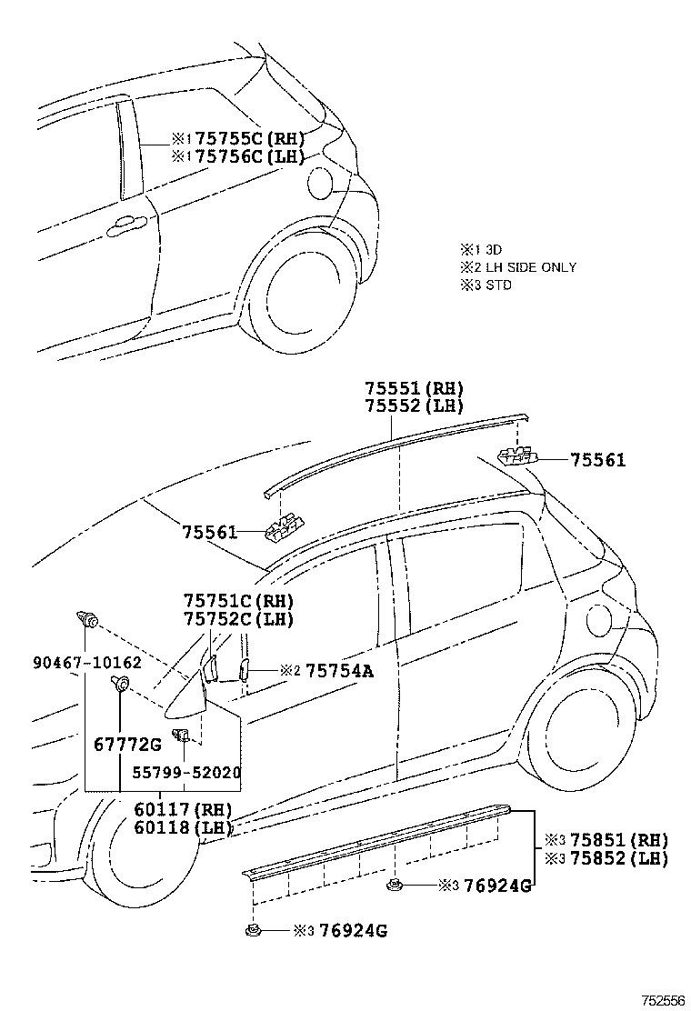  YARIS JPP |  SIDE MOULDING