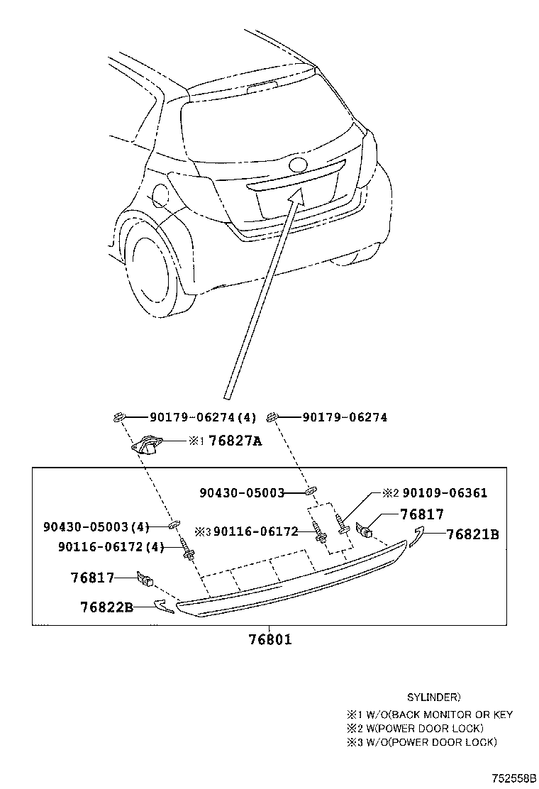  YARIS JPP |  REAR MOULDING