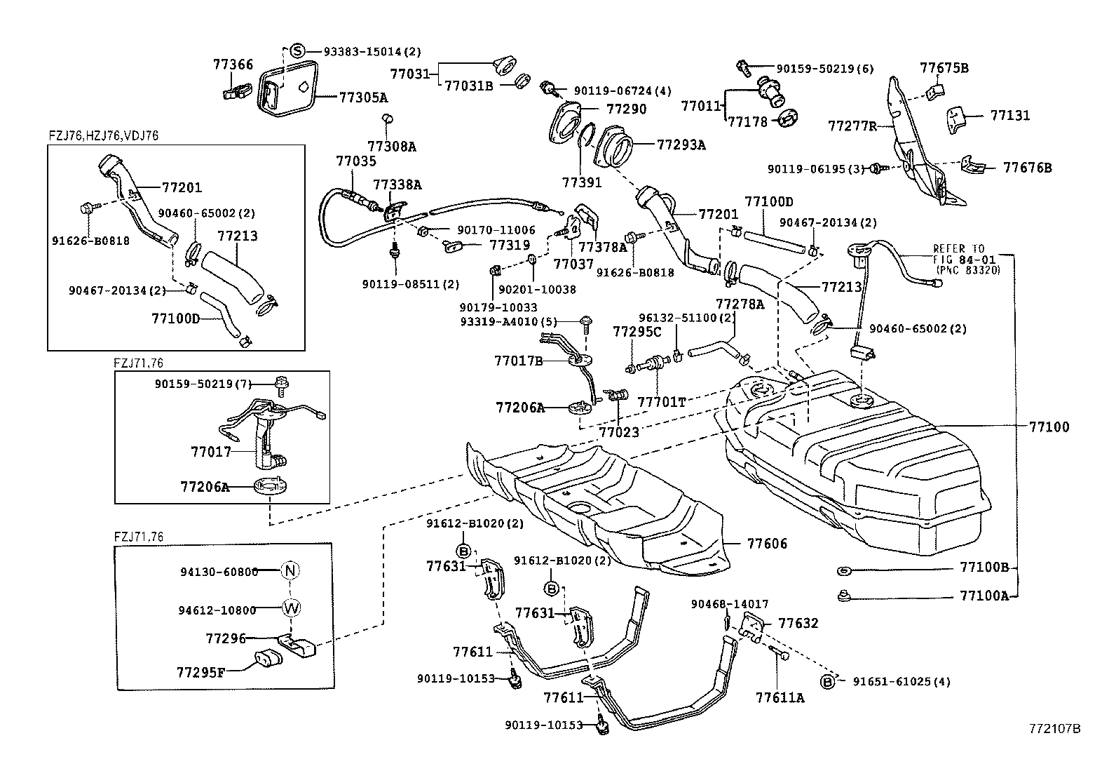  LAND CRUISER 70 |  FUEL TANK TUBE