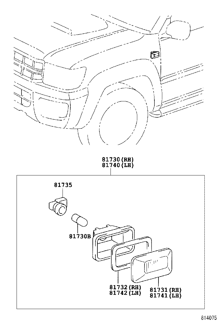  LAND CRUISER 70 |  SIDE TURN SIGNAL LAMP OUTER MIRROR LAMP