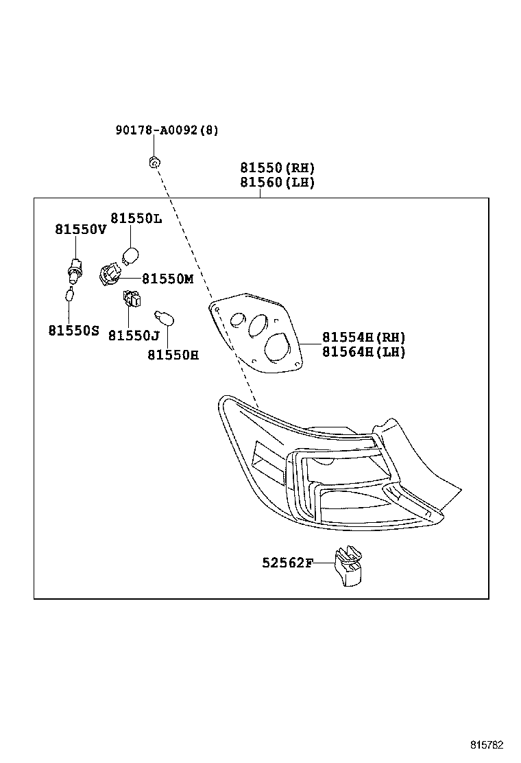  CAMRY |  REAR COMBINATION LAMP