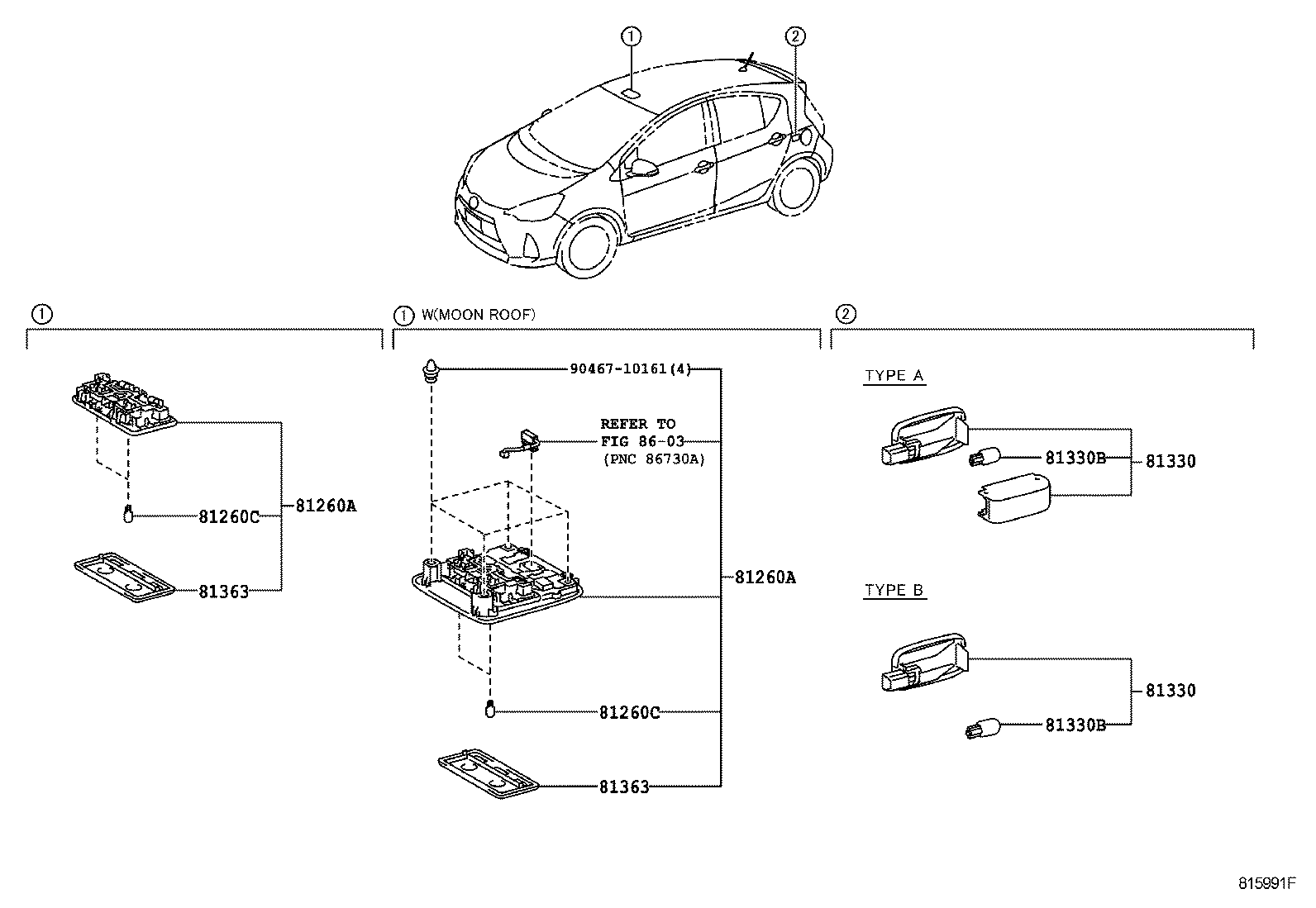  PRIUS C |  INTERIOR LAMP
