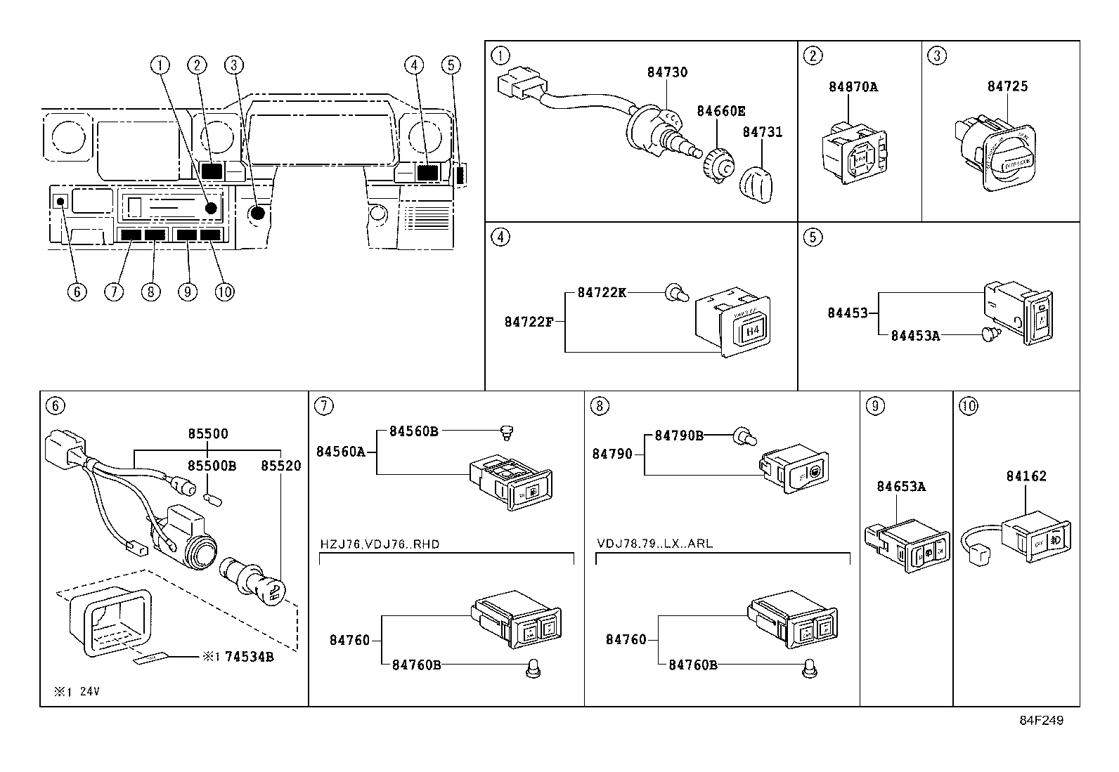  LAND CRUISER 70 |  SWITCH RELAY COMPUTER