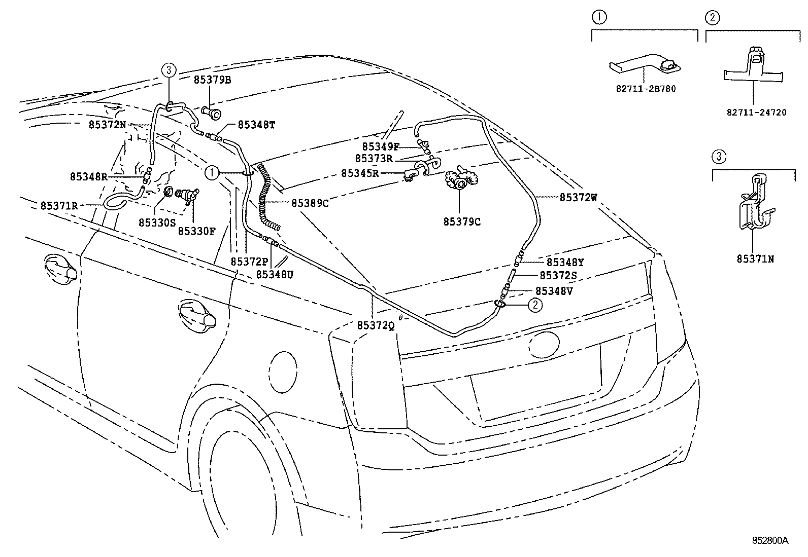  PRIUS PLUG IN HBD |  REAR WASHER