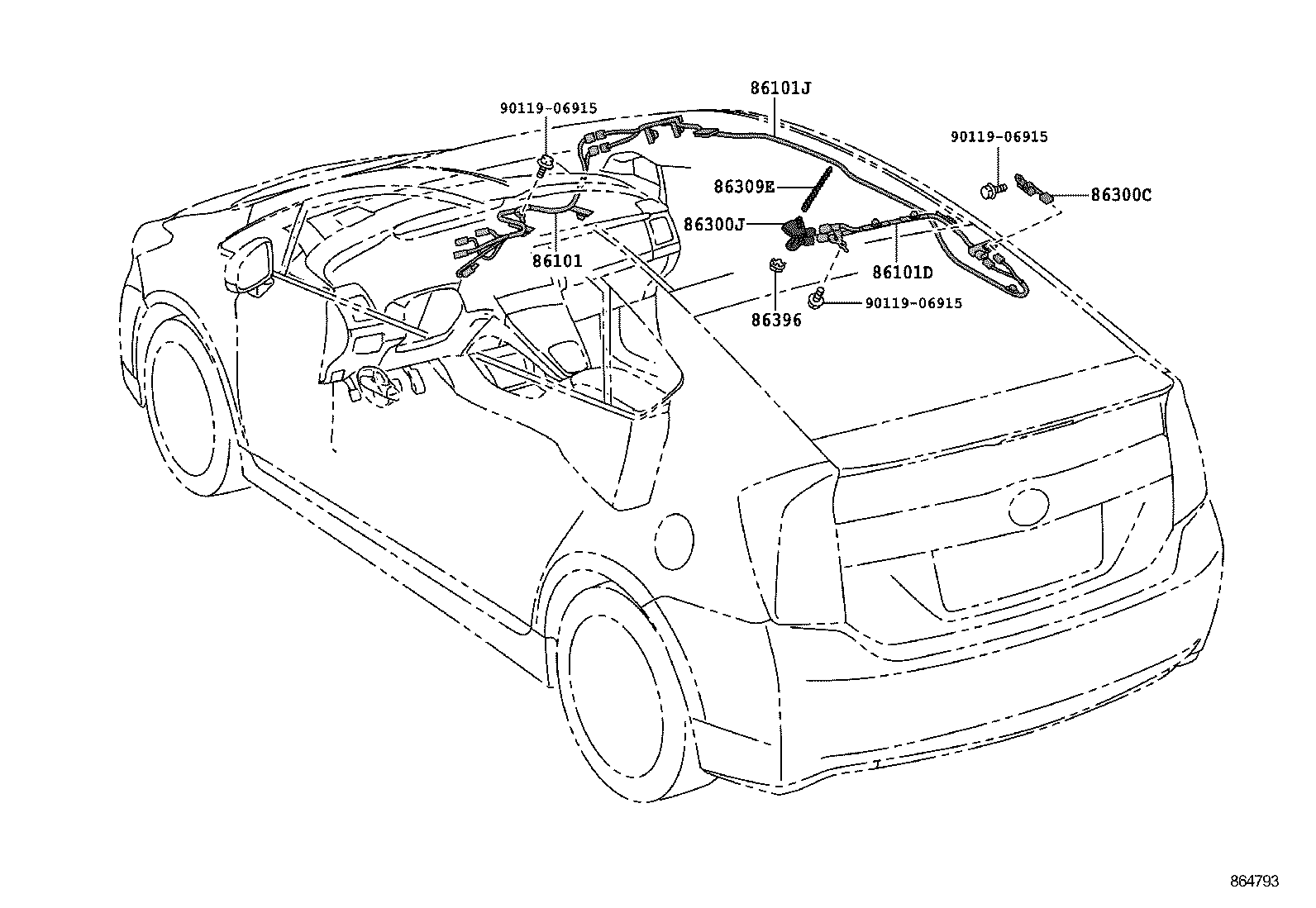  PRIUS PLUG IN HBD |  ANTENNA