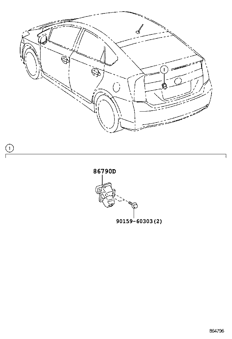  PRIUS PLUG IN HBD |  REAR MONITOR DISPLAY CAMERA